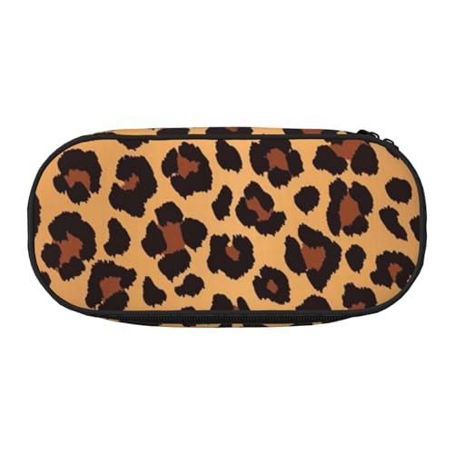 YFSGDLBN Federmäppchen mit Leopardenmuster, tragbares Federmäppchen, Schwarz , Einheitsgröße, Münztasche von YFSGDLBN
