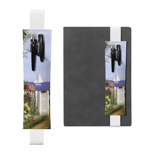 YFSGDLBN Federmäppchen mit Leuchtturm-Motiv, bedrucktes Leder, Stifthalter, Lesezeichen, Federmäppchen, weiß, Einheitsgröße, Münztasche von YFSGDLBN