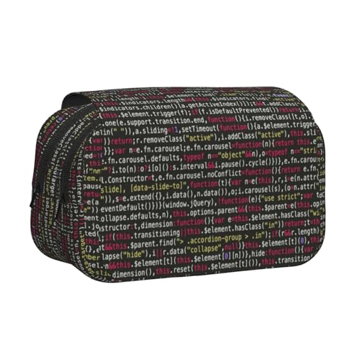 YFSGDLBN Federmäppchen mit Programmiercode-Aufdruck, doppeltes Klappetui, Federmäppchen von YFSGDLBN