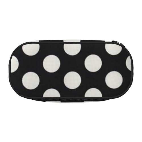 YFSGDLBN Federmäppchen mit Punktemuster, tragbares Federmäppchen, Schwarz , Einheitsgröße, Münztasche von YFSGDLBN