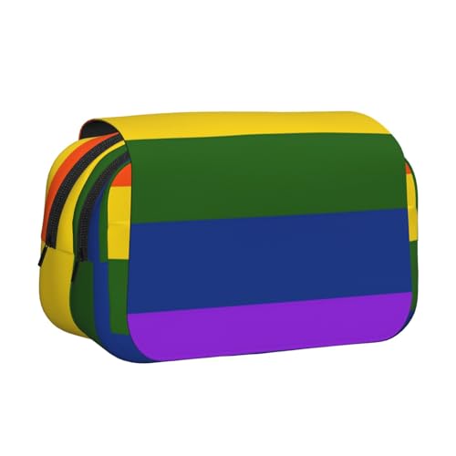 YFSGDLBN Federmäppchen mit Regenbogen-Flagge, doppeltes Klappetui von YFSGDLBN