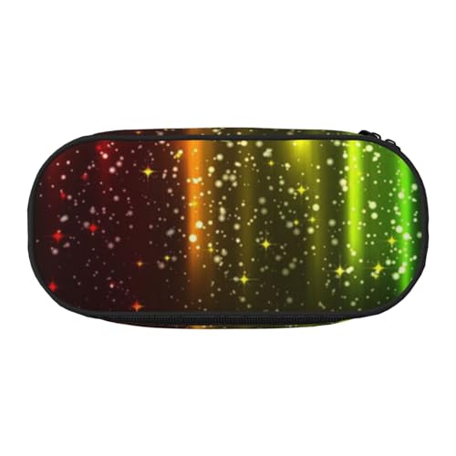 YFSGDLBN Federmäppchen mit Regenbogen-Neon-Druck, Federmäppchen, tragbare Schreibwaren-Tasche, Schwarz , Einheitsgröße, Münztasche von YFSGDLBN