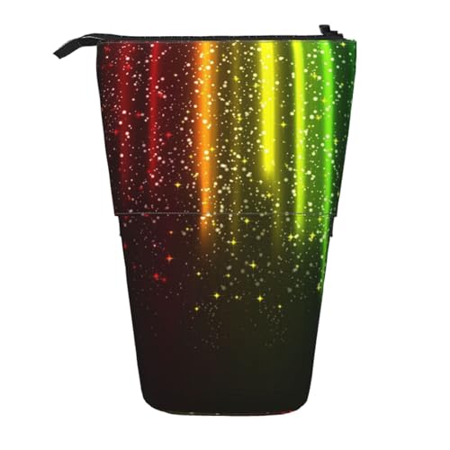 YFSGDLBN Federmäppchen mit Regenbogen-Neon-Druck, Teleskop, vertikal von YFSGDLBN
