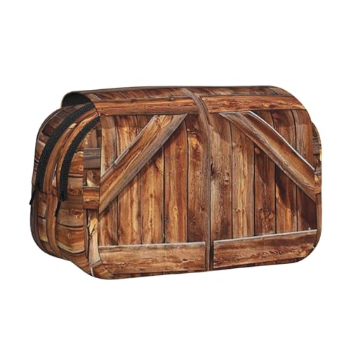 YFSGDLBN Federmäppchen mit Scheunentor-Motiv, doppeltes Klappetui von YFSGDLBN