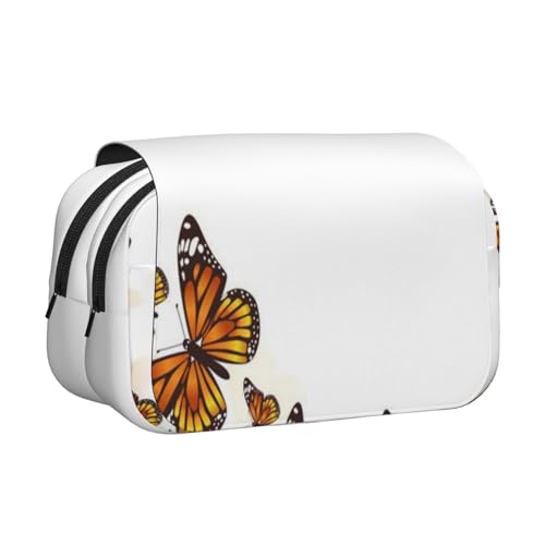 YFSGDLBN Federmäppchen mit Schmetterlingsmotiv, Orange von YFSGDLBN