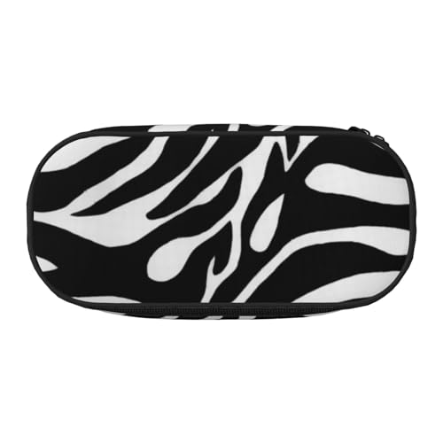 YFSGDLBN Federmäppchen mit Zebra-Druck, tragbares Federmäppchen, Schwarz , Einheitsgröße, Münztasche von YFSGDLBN