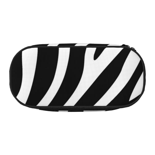 YFSGDLBN Federmäppchen mit Zebra-Druck, tragbares Federmäppchen, Schwarz , Einheitsgröße, Münztasche von YFSGDLBN