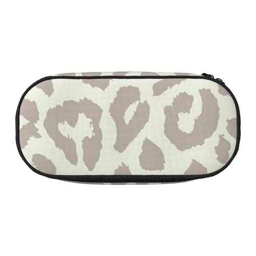 YFSGDLBN Federmäppchen mit braunem Leopardenmuster, Federmäppchen, tragbare Schreibwaren-Tasche, Schwarz , Einheitsgröße, Münztasche von YFSGDLBN