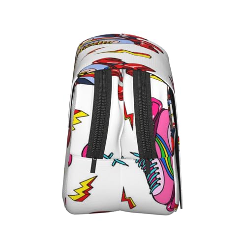 YFSGDLBN Federmäppchen mit farbigem Rollschuh-Aufdruck, doppeltes Klappetui von YFSGDLBN