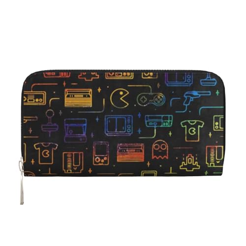 YFSGDLBN Game Video Gaming Pattern Printed Leather Hand Wallet Long Genuine Leather Wallet Coin Purse, Schwarz , Einheitsgröße YFSGDLBN Game Video Gaming Pattern Printed Leather Hand Wallet Long Genuine Leather Wallet Coin Purse, Schwarz , Einheitsgröße von YFSGDLBN