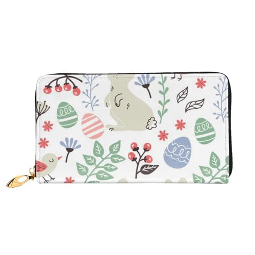 YFSGDLBN Geldbörse mit Blumenmotiv und Vögeln, bedruckt, lang, echtes Leder, Münzgeldbörse, Clutch, Geldbörse, Reißverschluss, Karten-Aufbewahrungstasche von YFSGDLBN