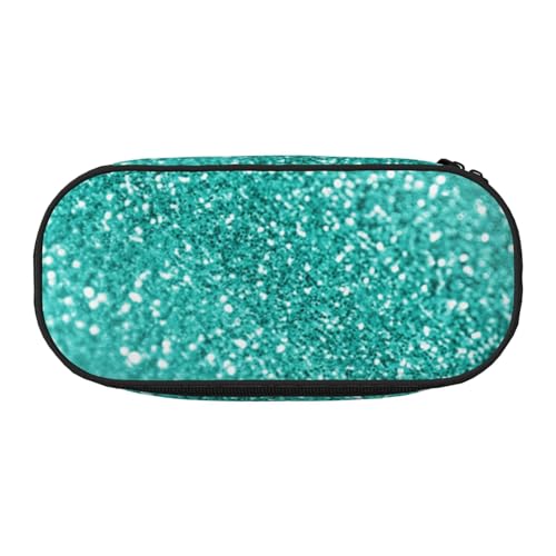 YFSGDLBN Glitzer-bedrucktes Federmäppchen, Federmäppchen, tragbare Schreibwaren-Tasche, Schwarz , Einheitsgröße, Münztasche von YFSGDLBN