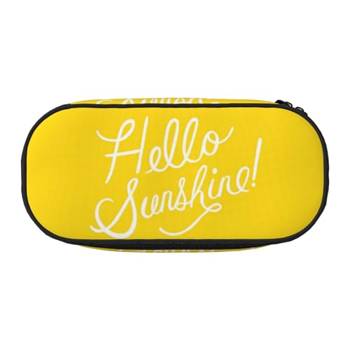 YFSGDLBN Goodlooking Hello Sunshine bedrucktes Federmäppchen, Federmäppchen, tragbare Schreibwaren-Tasche, Schwarz , Einheitsgröße, Münztasche von YFSGDLBN