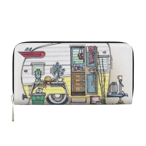 YFSGDLBN Happy Campers Bedruckte Leder Handgeldbörse Lang Echtes Leder Geldbörse Münzbörse, Schwarz , Einheitsgröße YFSGDLBN Happy Campers Bedruckte Leder Handgeldbörse Lang Echtes Leder Geldbörse Münzbörse, Schwarz , Einheitsgröße von YFSGDLBN