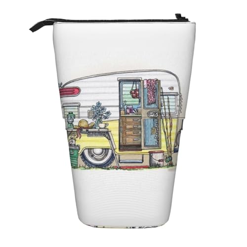 YFSGDLBN Happy Campers Bedrucktes Teleskop-Federmäppchen von YFSGDLBN