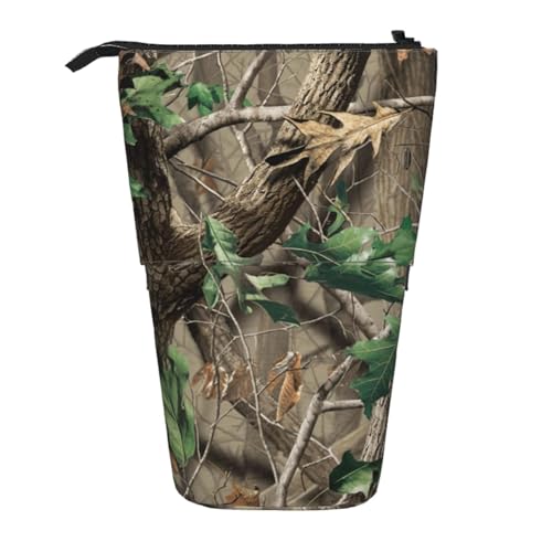 YFSGDLBN Hardwoods Federmäppchen, vertikales Teleskop-Federmäppchen, Tarnmuster, Grün von YFSGDLBN