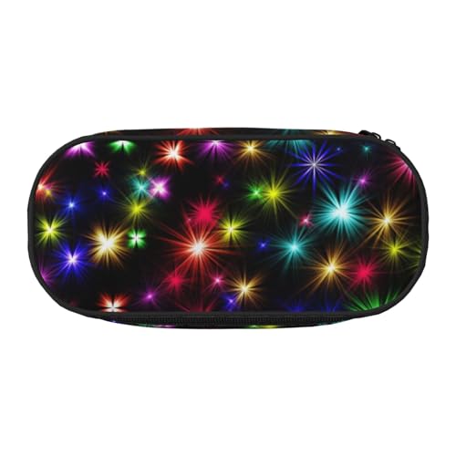 YFSGDLBN Hell schönes buntes Federmäppchen mit Kunstdruck, Federmäppchen, tragbare Schreibwaren-Tasche, Schwarz , Einheitsgröße, Münztasche von YFSGDLBN