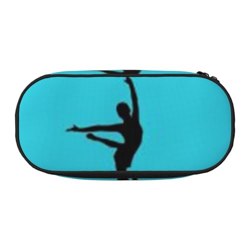YFSGDLBN I Love Gymnastics bedrucktes Federmäppchen, Federmäppchen, tragbare Schreibwaren-Tasche, Schwarz , Einheitsgröße, Münztasche von YFSGDLBN