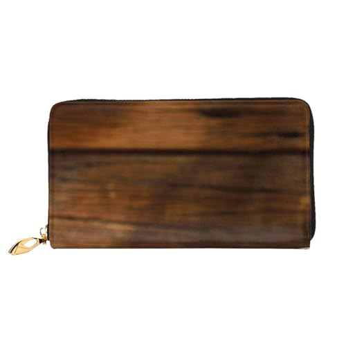 YFSGDLBN Kaffeetasse und Kaffeebohnen bedruckt lange Echtleder-Geldbörse Münzgeldbörse Clutch-Geldbörse Reißverschluss Kartenaufbewahrungstasche von YFSGDLBN