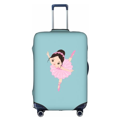 YFSGDLBN Kleine Ballerina tanzende Mädchen bedruckte Kofferhülle Elastische Gepäckschutzhülle, weiß, M YFSGDLBN Kleine Ballerina tanzende Mädchen bedruckte Kofferhülle Elastische Gepäckschutzhülle, weiß, M von YFSGDLBN
