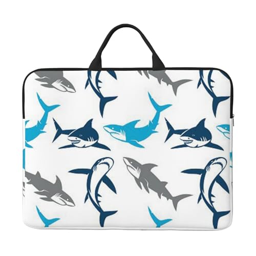 YFSGDLBN Laptoptasche mit Haifisch-Motiv, 35,6 cm (14 Zoll), Schwarz , Einheitsgröße von YFSGDLBN