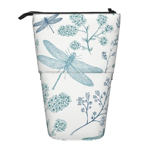 YFSGDLBN Libellen-bedrucktes Teleskop-Federmäppchen, vertikal von YFSGDLBN