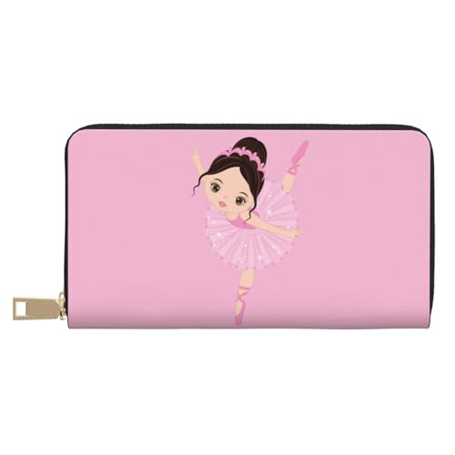 YFSGDLBN Little Ballerina Dancing Girl Printed Long Leather Wallet Clutch Wallet Zip Card Case, weiß, Einheitsgröße YFSGDLBN Little Ballerina Dancing Girl Printed Long Leather Wallet Clutch Wallet Zip Card Case, weiß, Einheitsgröße von YFSGDLBN