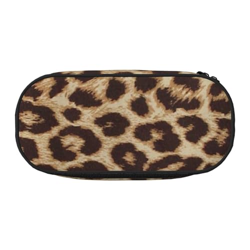 YFSGDLBN Lustiges Federmäppchen mit Leopardenmuster, Federmäppchen, tragbare Schreibwaren-Tasche, Schwarz , Einheitsgröße, Münztasche von YFSGDLBN