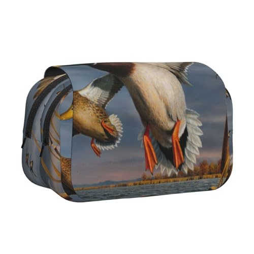 YFSGDLBN Mallard Duck Federmäppchen, doppeltes Klappetui von YFSGDLBN