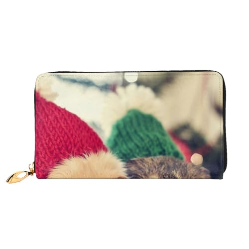 YFSGDLBN Niedliche Meerschweinchen bedruckte lange Geldbörse aus echtem Leder Münzgeldbörse Clutch-Geldbörse Reißverschluss Kartenaufbewahrungstasche von YFSGDLBN