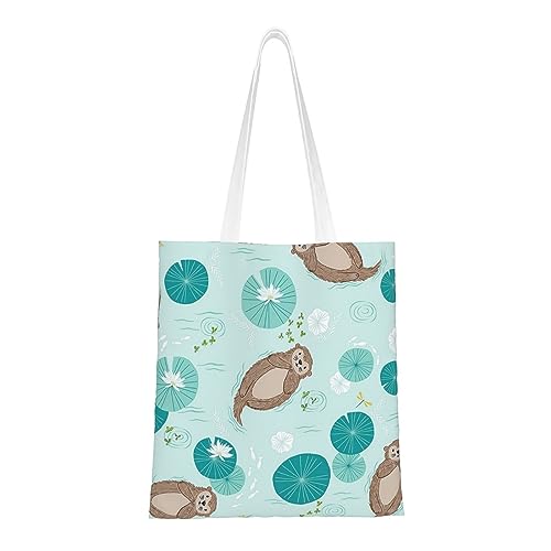 YFSGDLBN Otters bedruckte Totes Einkaufstasche Handtasche Schultertasche von YFSGDLBN