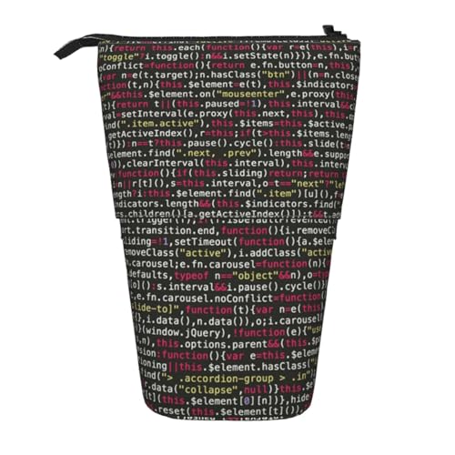 YFSGDLBN Programmierer Programmiercode gedruckt Bleistift Teleskop Vertikales Federmäppchen von YFSGDLBN