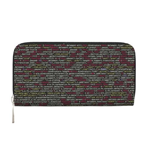 YFSGDLBN Programmierer Programmiercode gedruckt Leder Handgeldbörse Lang Echtleder Geldbörse Münzbörse, Schwarz , Einheitsgröße YFSGDLBN Programmierer Programmiercode gedruckt Leder Handgeldbörse Lang Echtleder Geldbörse Münzbörse, Schwarz , Einheitsgröße von YFSGDLBN