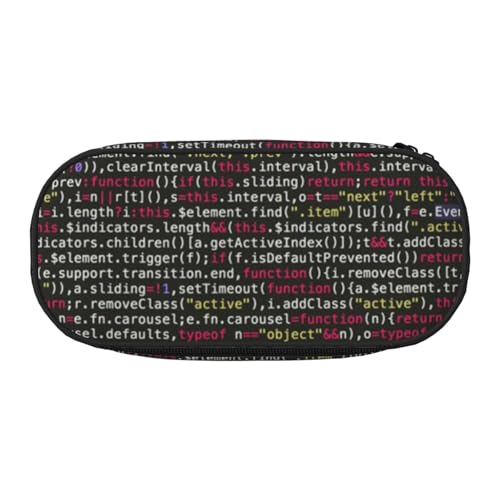 YFSGDLBN Programmierer Programmiercode gedrucktes Federmäppchen Federmäppchen Federmäppchen Tragbare Schreibwarentasche, Schwarz , Einheitsgröße, Münztasche von YFSGDLBN