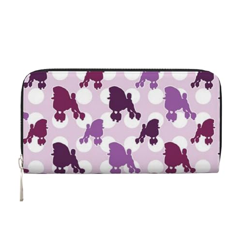YFSGDLBN Purple Poodle Polka Dot Printed Leather Hand Wallet Long Genuine Leather Wallet Coin Purse, Schwarz , Einheitsgröße YFSGDLBN Purple Poodle Polka Dot Printed Leather Hand Wallet Long Genuine Leather Wallet Coin Purse, Schwarz , Einheitsgröße von YFSGDLBN