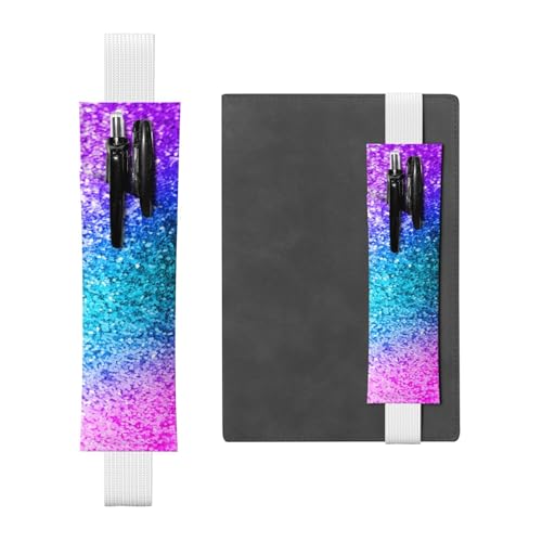 YFSGDLBN Stifteetui aus Leder mit Glitzerpailletten, Punktemappe, Lesezeichen, Federmäppchen, weiß, Einheitsgröße, Münztasche von YFSGDLBN