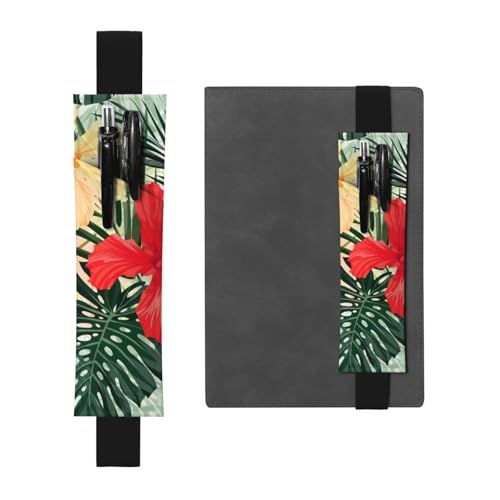 YFSGDLBN Summer Hawaiian Printed Leather Pen Holder Bookmark Pencil Case, Schwarz , Einheitsgröße, Münztasche von YFSGDLBN