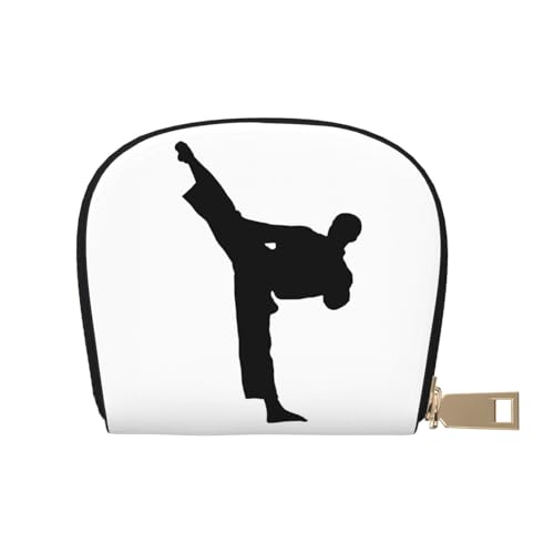 YFSGDLBN Taekwondo Martial Arts Bedruckte Lederschale Kartentasche Reißverschluss Kartenhalter Münzorganizer, weiß, Einheitsgröße YFSGDLBN Taekwondo Martial Arts Bedruckte Lederschale Kartentasche Reißverschluss Kartenhalter Münzorganizer, weiß, Einheitsgröße von YFSGDLBN