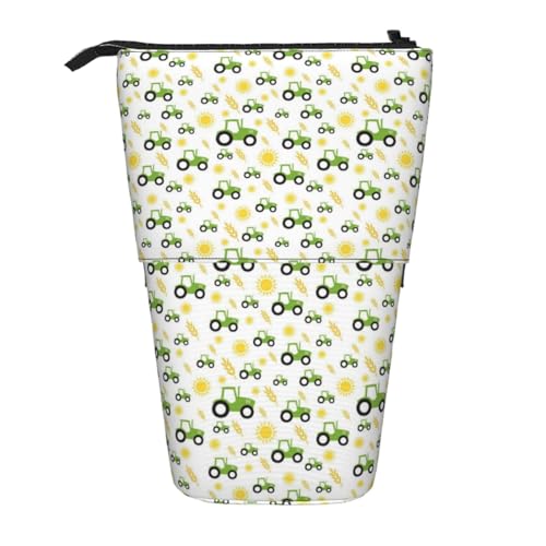 YFSGDLBN Traktor Farming bedrucktes Teleskop-Federmäppchen, vertikales Federmäppchen von YFSGDLBN