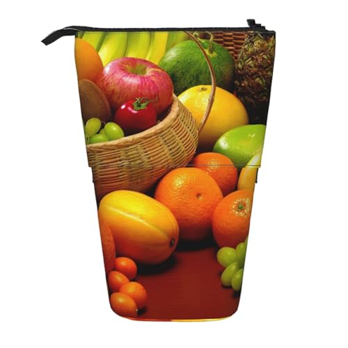YFSGDLBN Variety Fresh Vegetables Fruits Printed Pencil Telescopic Vertical Pencil Case von YFSGDLBN