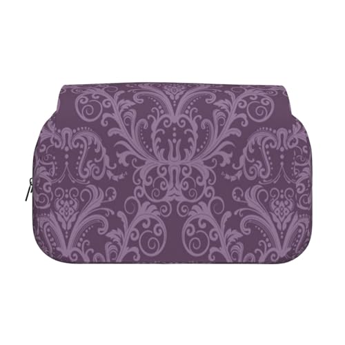 YFSGDLBN Violettes bedrucktes Doppel-Klapp-Federmäppchen, Federmäppchen von YFSGDLBN