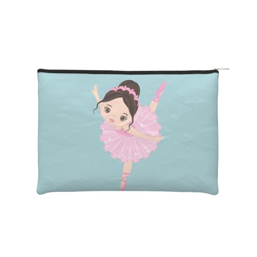 YFSGDLBN Wiederverwendbare Kosmetiktasche aus bedrucktem Papier, Motiv: kleine Ballerina, tanzendes Mädchen von YFSGDLBN