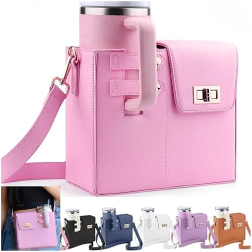 YFYIC Rosa Damen Multifunktionale Leder Wasserflasche Tragetasche mit verstellbarem Schultergurt und Aufbewahrungstasche YFYIC Rosa Damen Multifunktionale Leder Wasserflasche Tragetasche mit verstellbarem Schultergurt und Aufbewahrungstasche von YFYIC