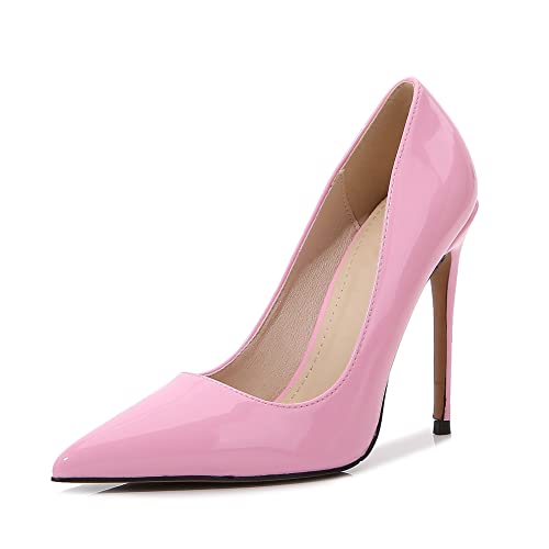 YFZHF Damen High Heel Spitzschuh Stöckelabsatz Pumps Party Elegant Büro Arbeitsschuhe Kleid 12 cm High Heels Pumps von YFZHF