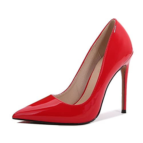 YFZHF Damen High Heel Spitzschuh Stöckelabsatz Pumps Party Elegant Büro Arbeitsschuhe Kleid 12 cm High Heels Pumps von YFZHF