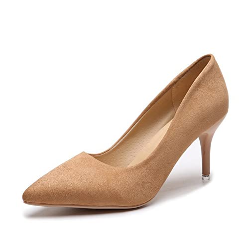 YFZHF Damen Pumps mit hohem Absatz, Spitze Zehen Elegante Büroarbeit Pumps Damen Hochzeit Elegante Pumps Stiletto-Absatz Schuhe von YFZHF