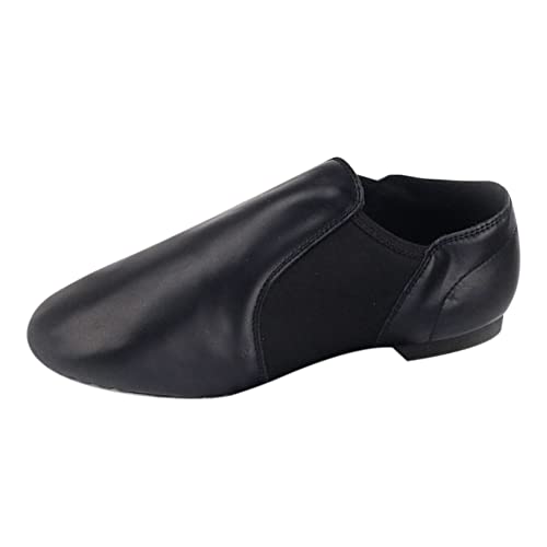 YFZHF Jazzschuhe mit weicher Sohle für Kinder aus Leder Tanzschuhe zum Hineinschlüpfen mit elastischen modernen Tanzschuhen für Kinder von YFZHF