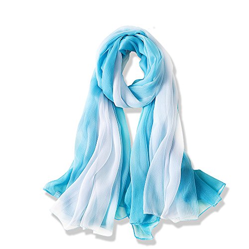 YFZYT Plain Farbe Schal Chiffon Stola Scarves in verschiedenen Farben, Leichtgewicht Damen Schal für Alltag und Muttertagsgeschenke - Farbverlauf Farbe#4 von YFZYT