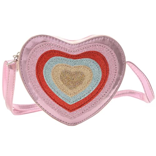YGCHEN Herzform Handtasche Mädchen Umhängetasche Herzförmige Handtasche Herztasche Crossbody Schultertasche Geldbörse Valentinstagsgeschenk Handtaschen für Mädchen Damen von YGCHEN