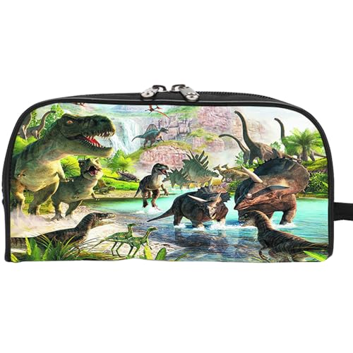 YGCHEN Mäppchen Dinosaurier Federmäppchen Kinder Schreibwaren Tasche Große Kapazität Dino Federtasche Pencil Case Dinosaurier Bleistift Organizer Schulmäppchen Junge von YGCHEN